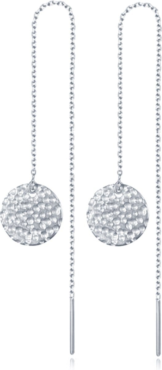 Oorhangers ketting Dames Zilverkleurig met Munt van Edelstaal