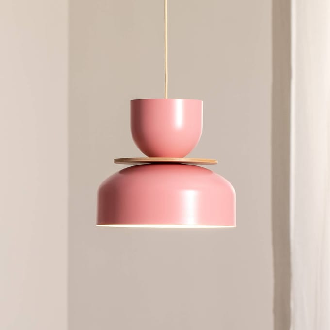 ALDEX Hanglamp Uto, roze, Ø 30 cm, metaal