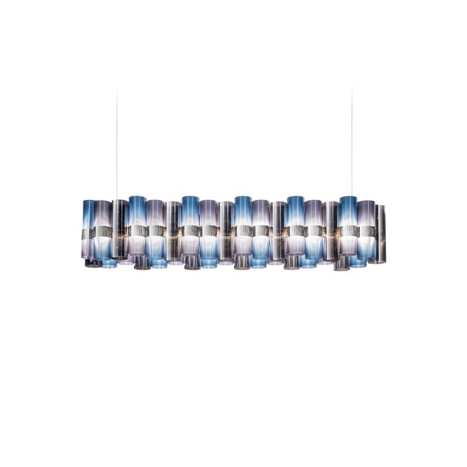 Slamp LED hanglamp La Lollo, blauw/paars, 100 cm