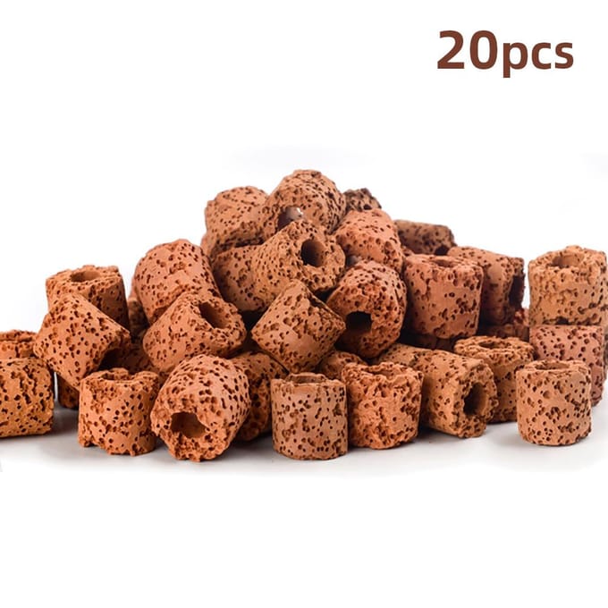 Aquariumfilter Mediaring Bio-ring voor aquariumfilter 20pcs brown