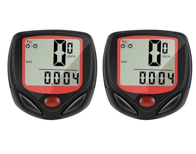 Fietscomputer - Snelweg-snelheidsmeter - 2-pack - Draadloos - Eenvoudig te installeren - Draagbaar - Fietsuitrusting