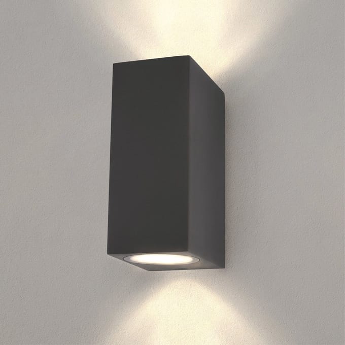 Ledvion - LED Wandlamp Antraciet - GU10 - IP54