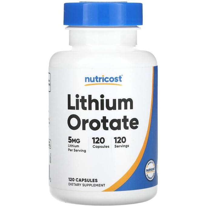 Orotate de Lithium, 5 mg, 120 Gélules