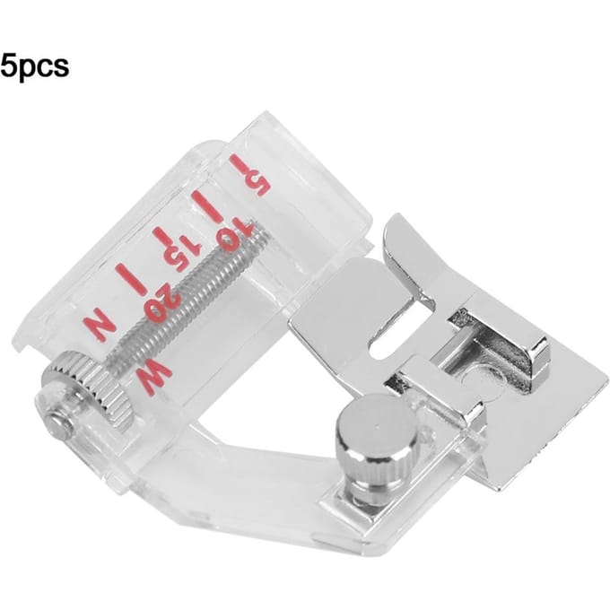 5 stuks Verstelbare Persvoeten Bias Binder Naaimachine Accessoire white