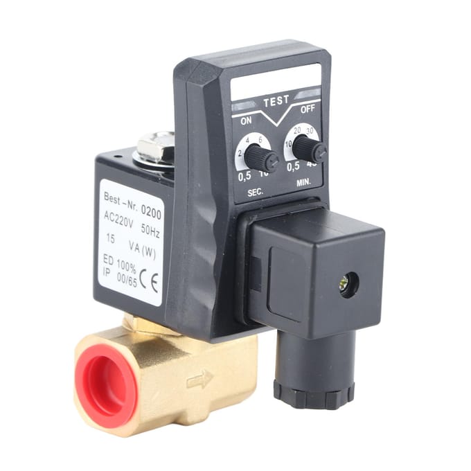 Elektronische Aftapkraan met Timer Tankaftap Elektrische Magneetklep voor Luchtcompressor Split