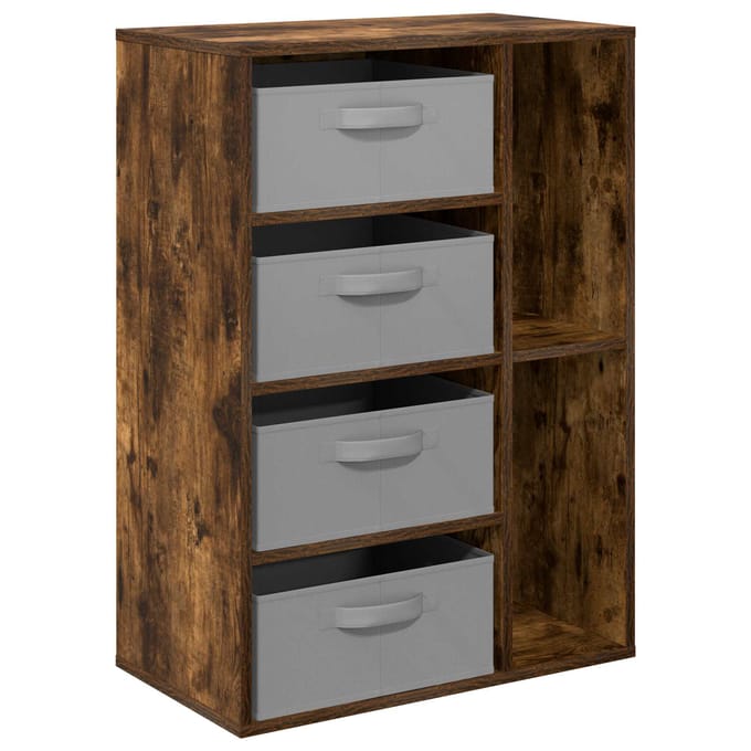 vidaXL - Dressoir - Gerookt - eiken - 60 - x - 33,5 - x - 84 - cm