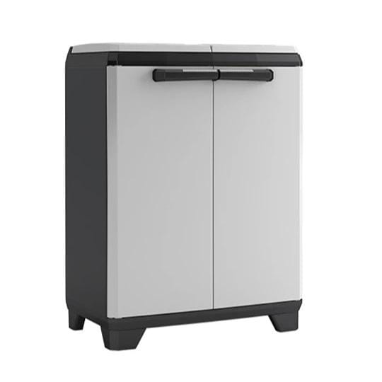 Kis Afvalscheidingsbak Split Premium - Kunststof - Grijs - 40x80x19.5cm - 220l