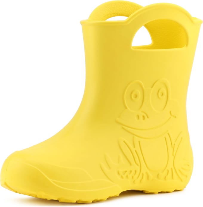 Ladeheid LA-CA-Frog Kinder Regenlaarzen - Rubber - Licht - EVA - Geel - 28/29