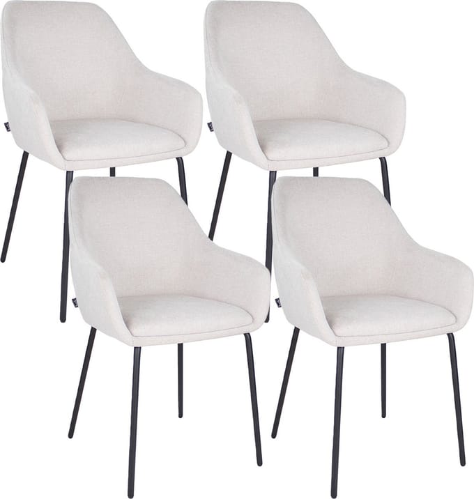 Set van 4 Kick eetkamerstoel Guus - Champagne