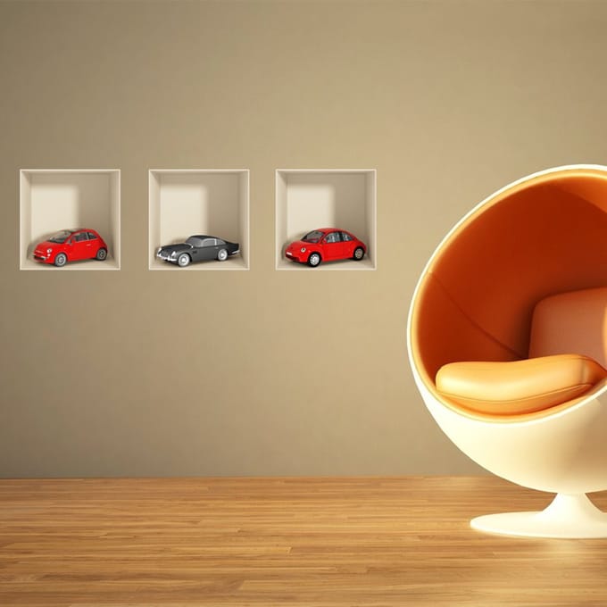 Autosticker met 3D-effect, 30 x 90 cm