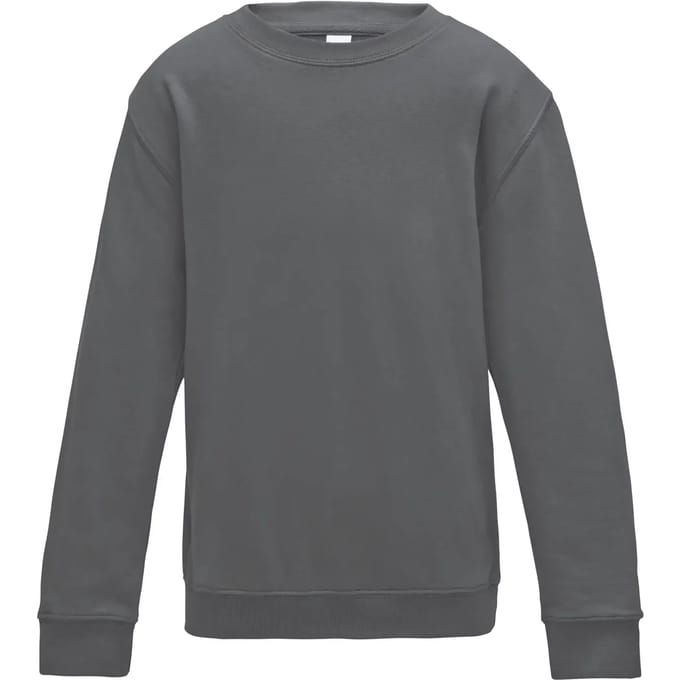 Just Hoods - AWDis Sweat Kinder - Storm Grey (Solid) maat 5/6 (S)