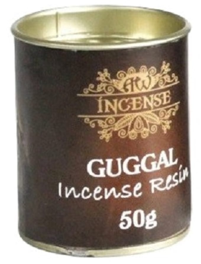 AW incense - guggal - wierookhars - kartonnen blik - 1 blikje 50gr - wierookkorrels