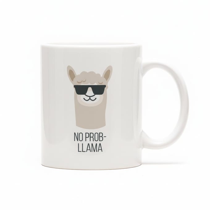 “No Prob-Llama” Grappige Lama Mok – Leuke Humor Koffiemok 330 ml