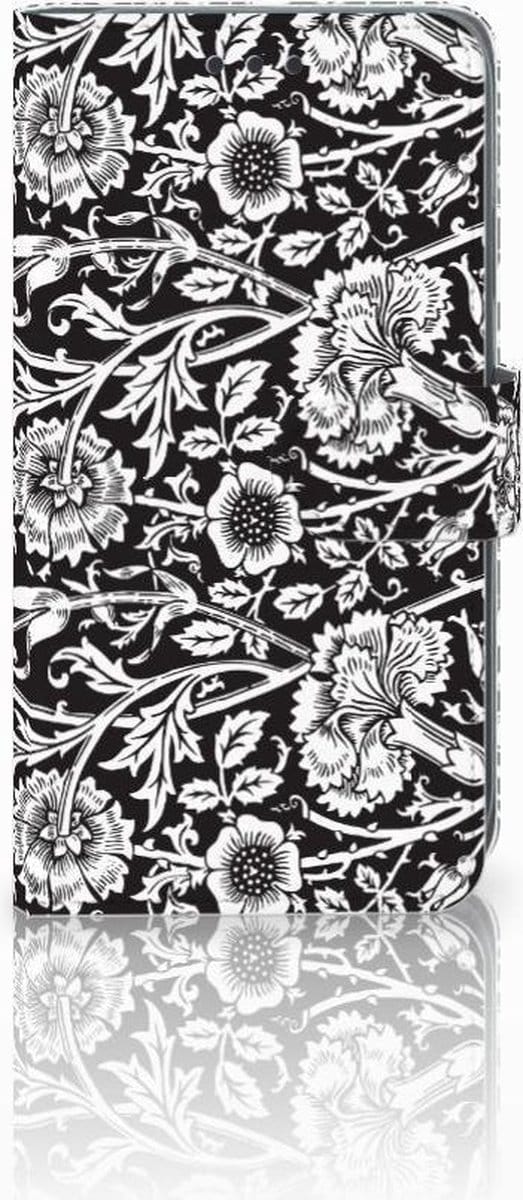 Apple iPhone Xr Hoesje Black Flowers