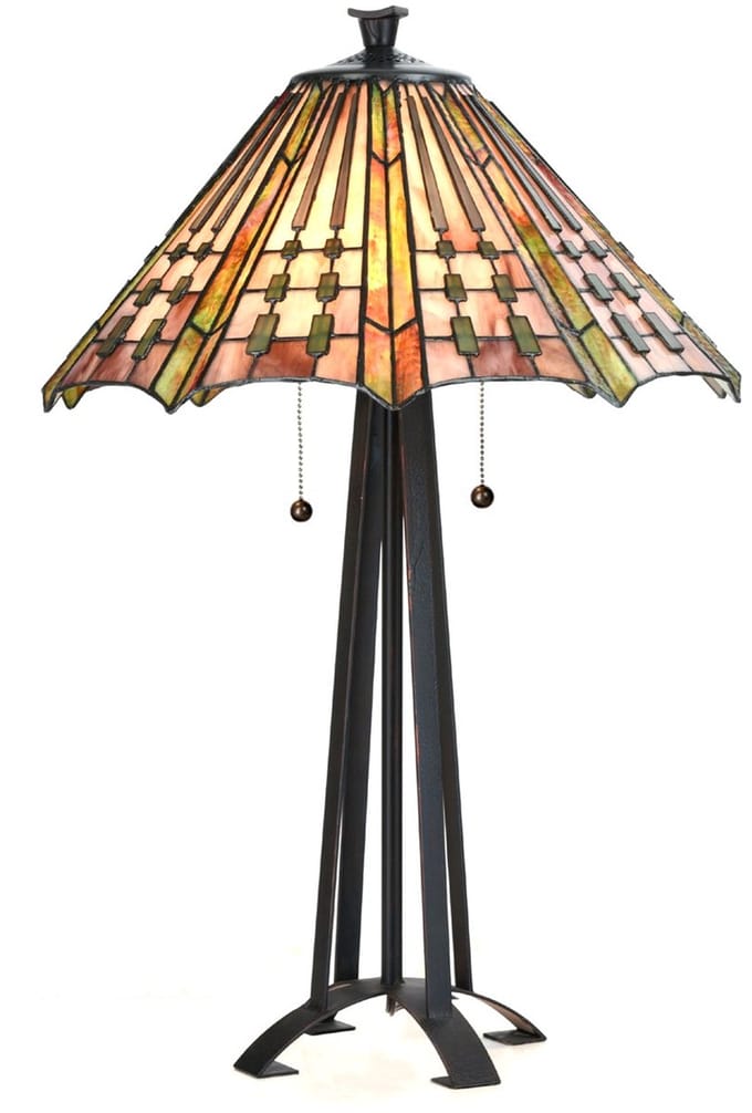 Tiffany Tafellamp Plissé - Art Deco Trade