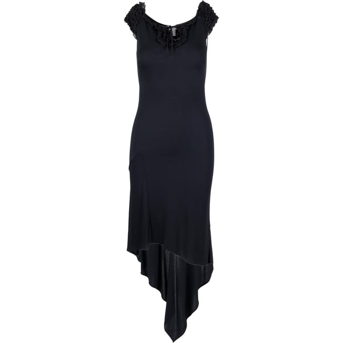 Goedkope en chique asymmetrische jurk van Moschino - jaren 2000