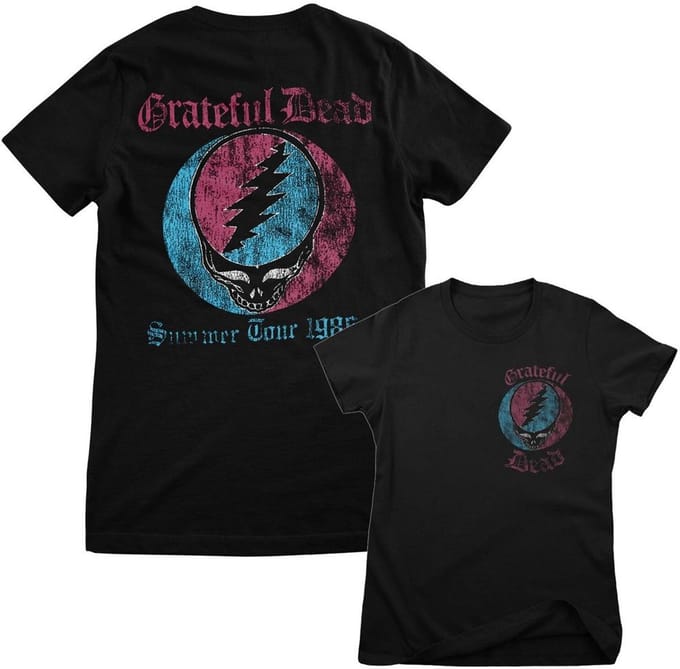 Grateful Dead T-shirt 1986 Summer Tour Girly Tee WMX-5-GD006-H95-8