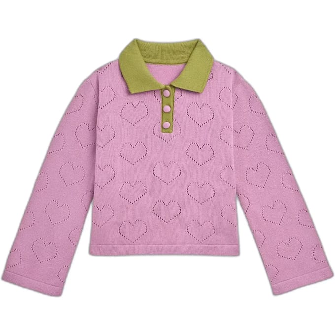 Katoenen biologisch langemouwen polo kind Happymess