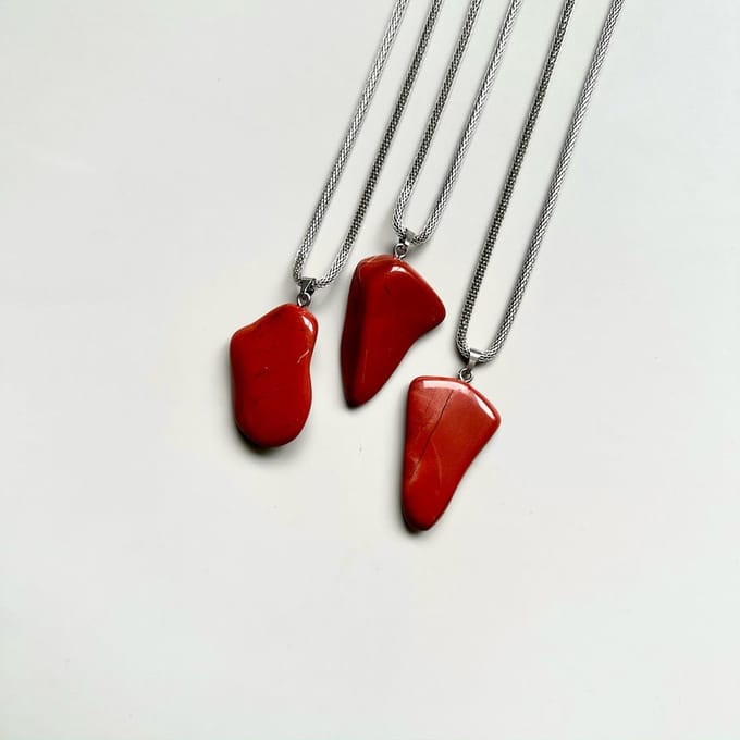 Gemstone ketting Jaspis rood