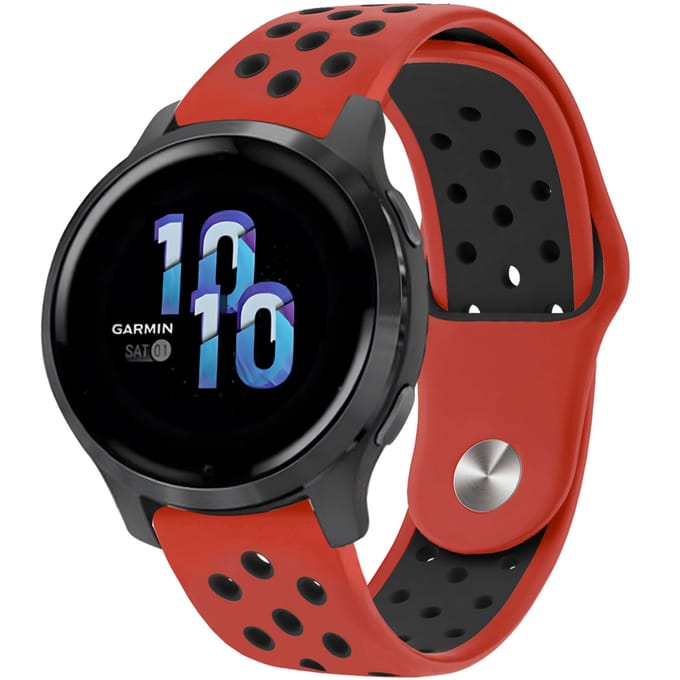 imoshion Siliconen sport bandje - Universeel 22 mm aansluiting - Red & Black