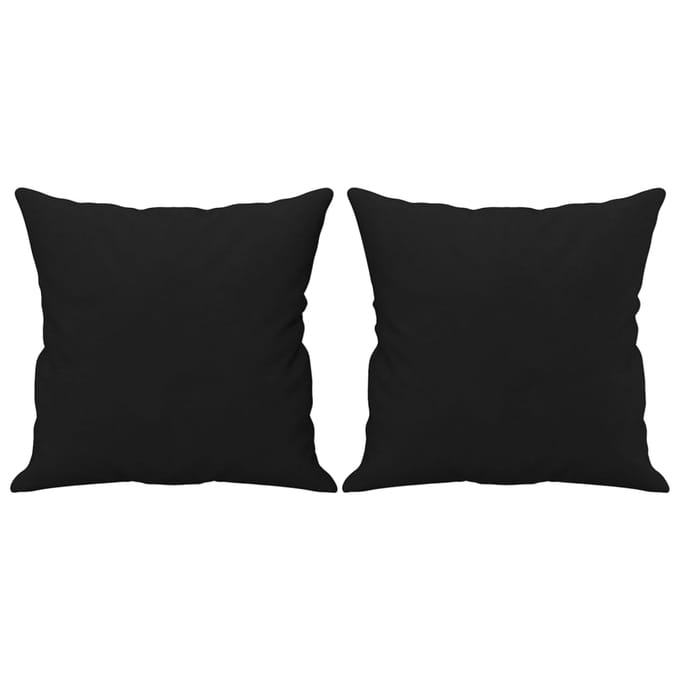 vidaXL - Sierkussens - 2 - st - 40x40 - cm - microvezelstof - zwart