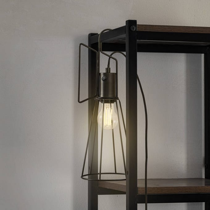 Lindby - Tafellamp - 1licht - IJzer - H: 42.6 cm - E27 - zwart