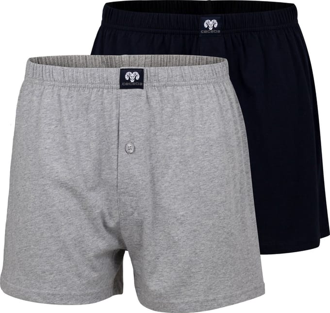 CECEBA Daytona 2-pack Heren Boxershorts wijd - Grijs