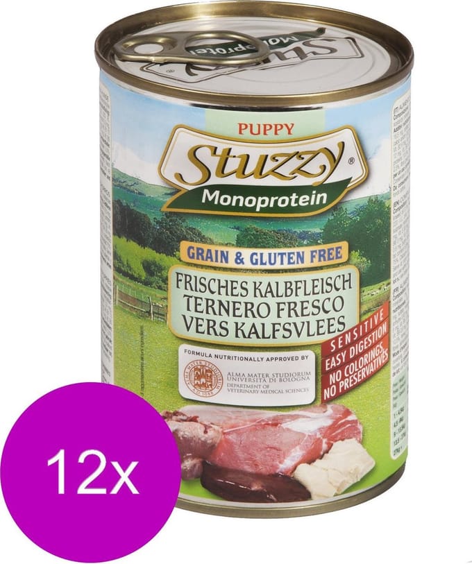 Stuzzy Blik Puppy - Hondenvoer - 12 x Kalfsvlees 400 g