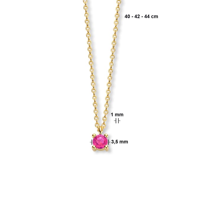 Collier Met Geboortesteen 40 - 42 - 44 Cm