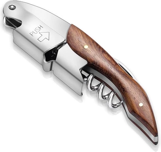 Kurkentrekker - Hout - Rvs - Luxe wijnopener