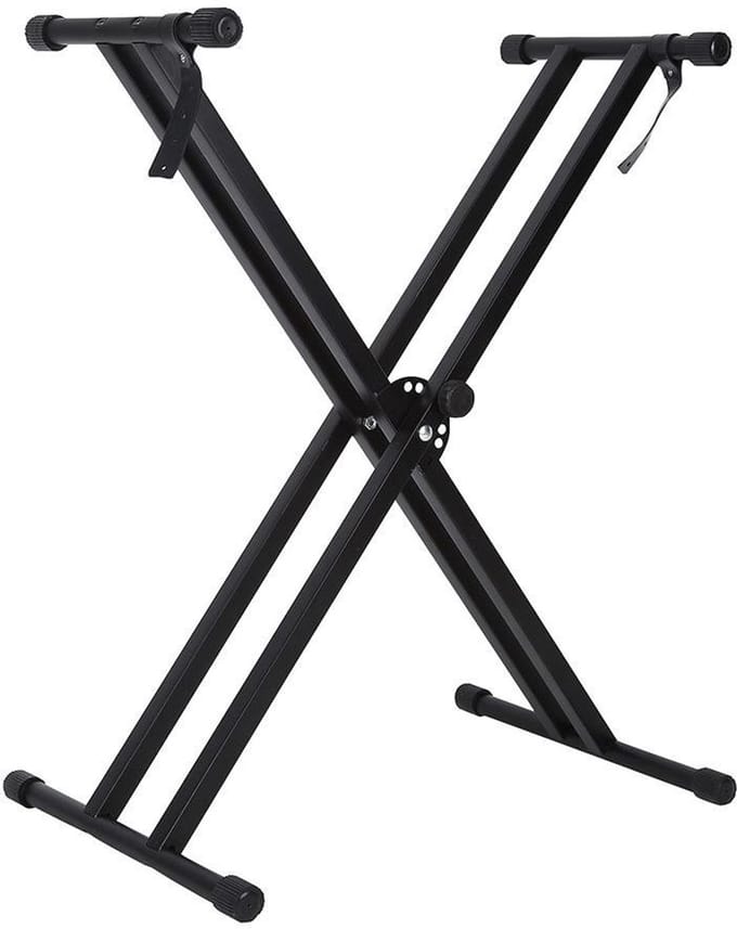 Allecto - Draagbare Keyboard Stand - Verstelbare Hoogte - Rubberen