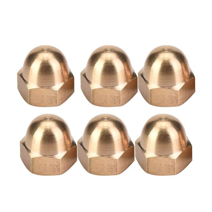 Messing Eikelmoer Kit Koepelkop Dop Zeskantmoeren Set Voertuig Bevestigingsmiddelen M4(20PCS)