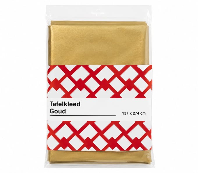 Tafelkleed Goud 137 x 274 cm | Wegwerp Tafelkleed | Feest, Verjaardag, Bruiloft & Kerst