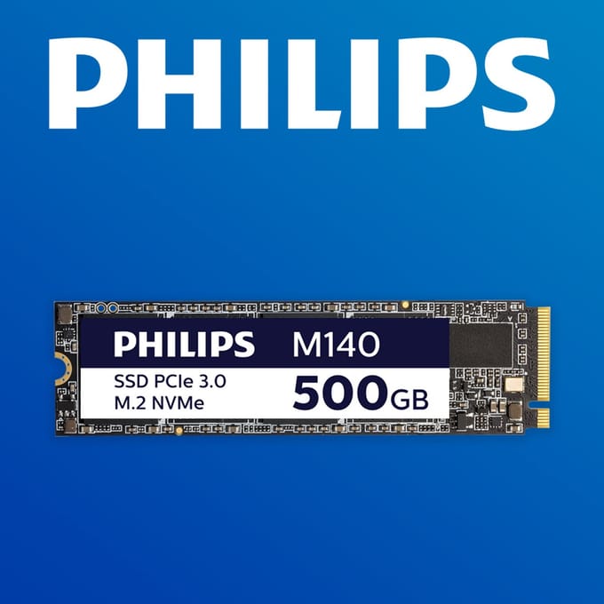 Philips M.2 SSD 500GB - NVMe SSD - PCIe 3.0 - tot 3500 MB/s - laptop en desktop