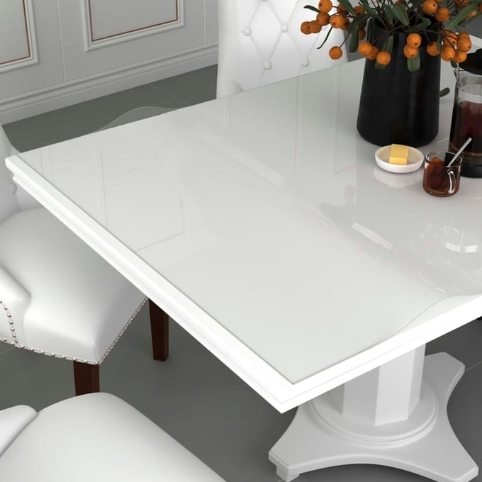 vidaXL - Tafelbeschermer - 90x90 - cm - 1,6 - mm - PVC - transparant