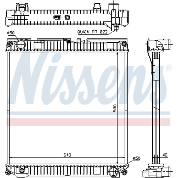 Radiator, motorkoeling NISSENS 67224A