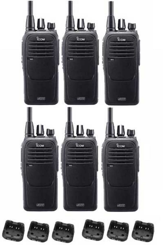 Set van 6 com IC-F29DR3 Digitaal DPMR en PMR446 IP67 portofoons