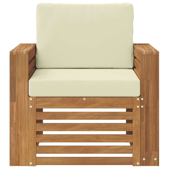 vidaXL - Buiten - bank - set - Massief - Acacia - Hout - en - Polyester