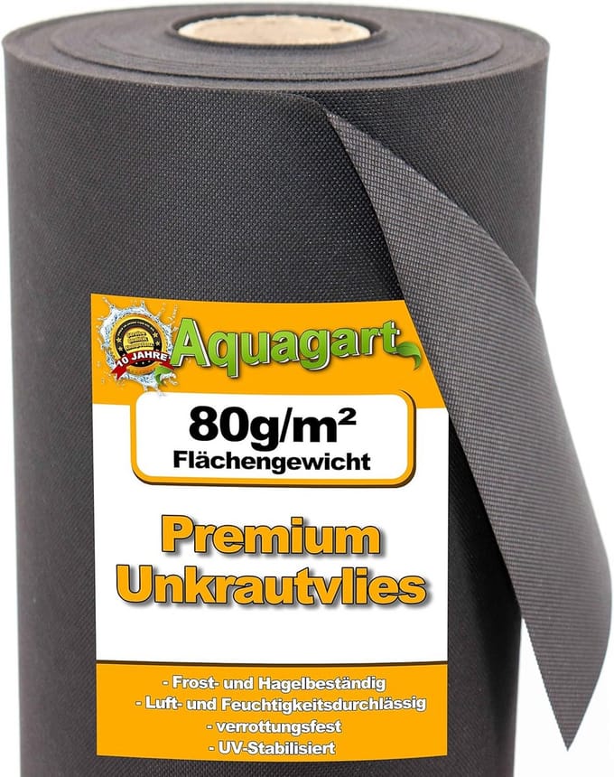 Grootformaat Worteldoek 24m² Sterk Onkruidvlies 80g/m² Rolbreedte 1.6m