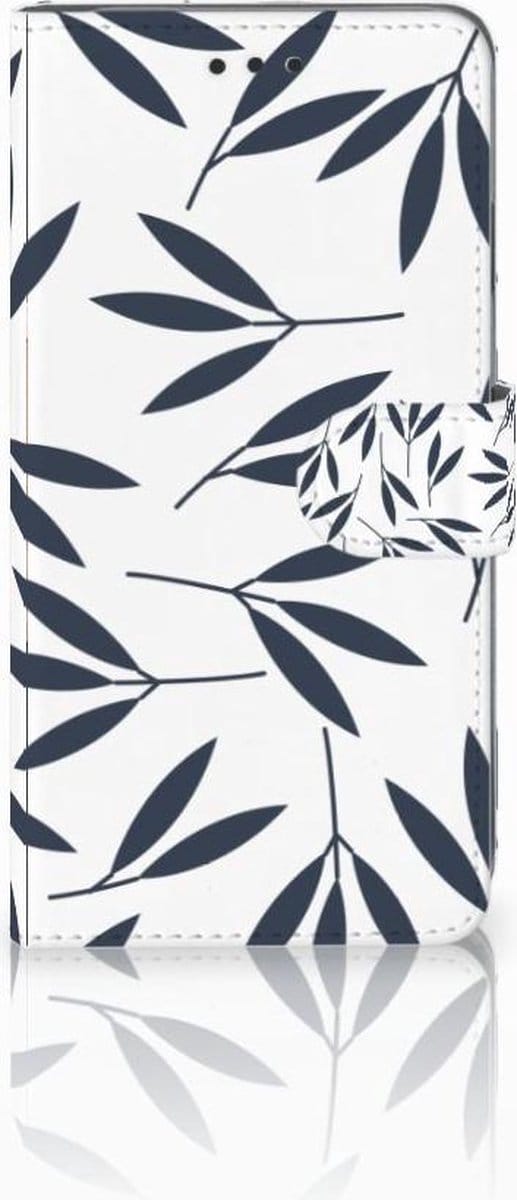 Apple iPhone Xs Max Hoesje Leaves Blue