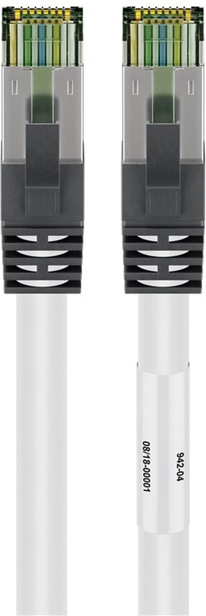 Premium S/FTP CAT8.1 40 Gigabit netwerkkabel / wit - LSZH - 25 meter