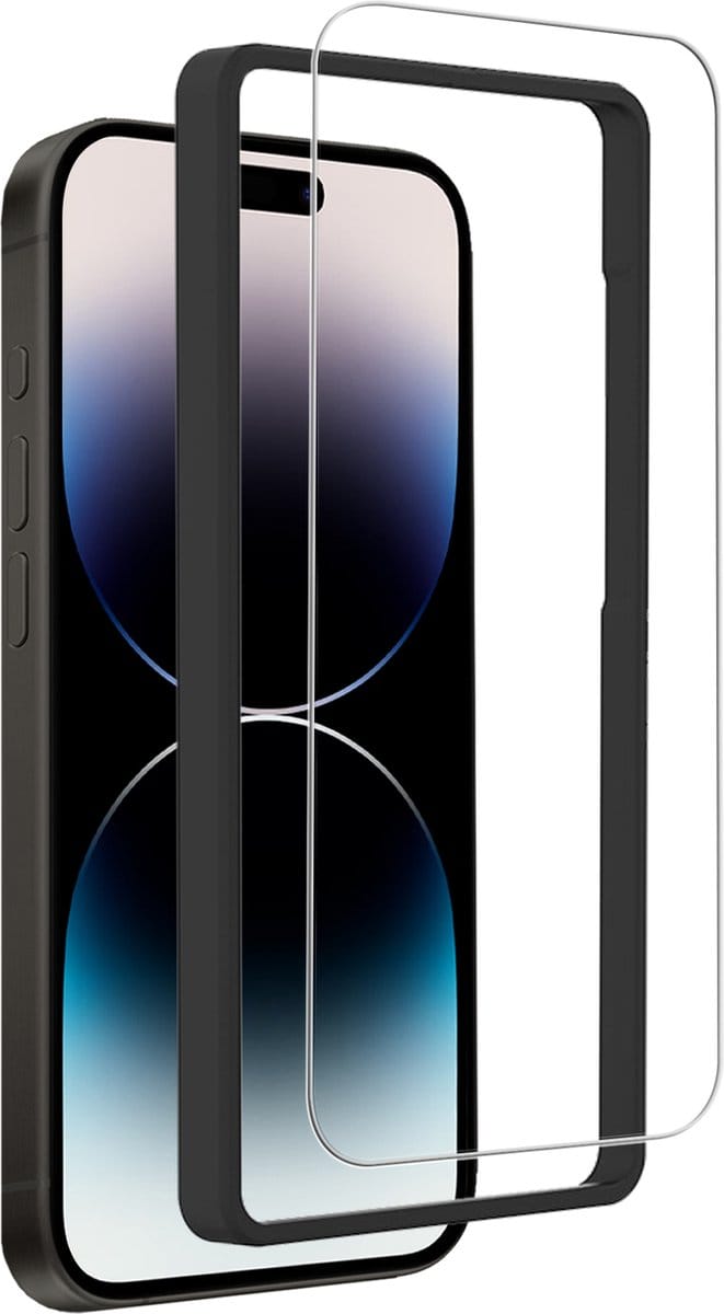Screenprotector - Geschikt voor Apple iPhone 14 Pro - Met Installatie Frame - Beschermglas - Gehard Glas - Tempered Glass - Screen Protector