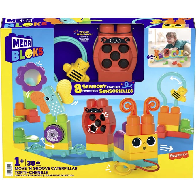 MEGA Bloks Beweeg en swing rups - 30 blokken - Bouwstenen met geluiden