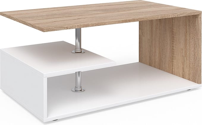 Vicco Guillermo Salontafel – 91 x 52.6 cm Wit/Sonoma