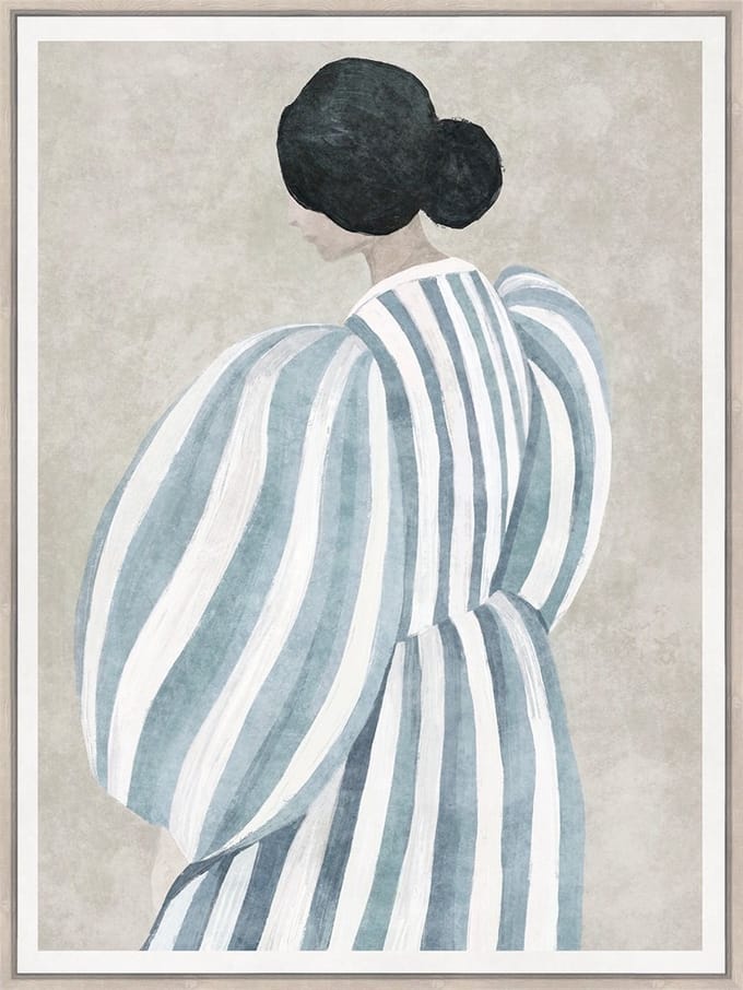 Schilderij Stripe Muse 60x80cm