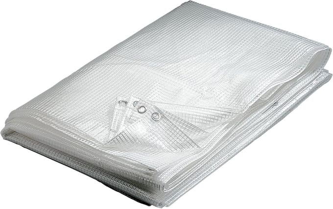 80 g/m² 4 x 10 m Transparant Afdekzeil voor Tuin en Bouw