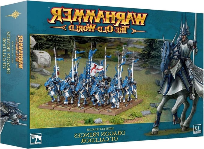 Dragon Princes miniatures - Elf cavalry Elite warriors - Tabletop gaming - Interchangeable parts - 10 miniatures - Grey