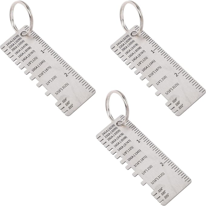 3 Stuks Metaalplaat Dikte Meter Roestvrij Staal Draad Lasmeter Lasmeting Inspectie