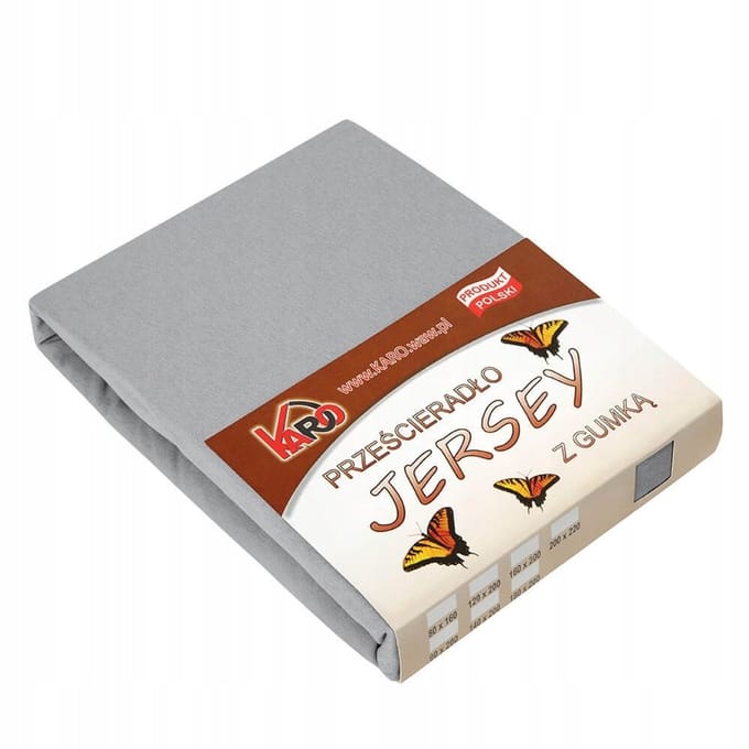 Jersey Hoeslaken met Elastiek 180x200 cm Grijs
