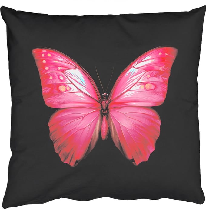 Sierkussens - Kussentjes Woonkamer - 45x45 cm - Vlinder - roze - Elegant